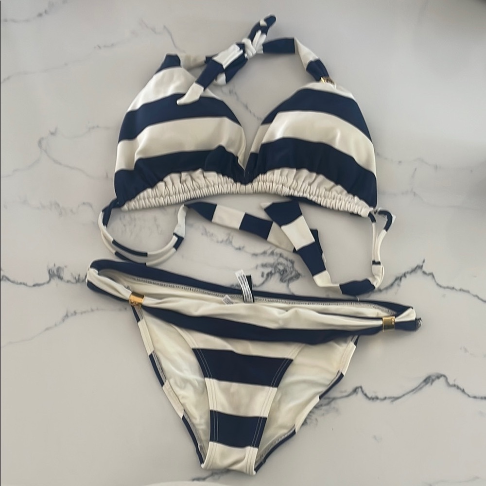 Vix Blue and White Nautical Bikini